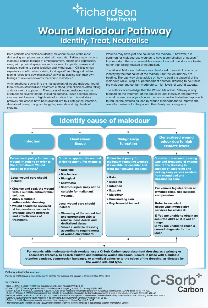 wound malodour pathway