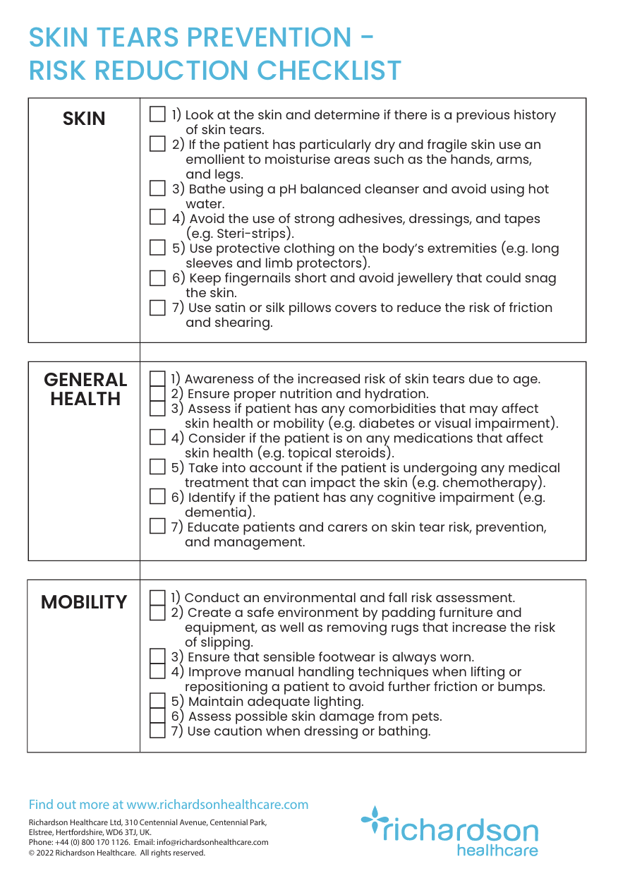 Skin Tear Risk Reduction