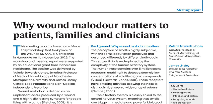 Why Wound Malodour Matters to Patients, Families and Clinicians